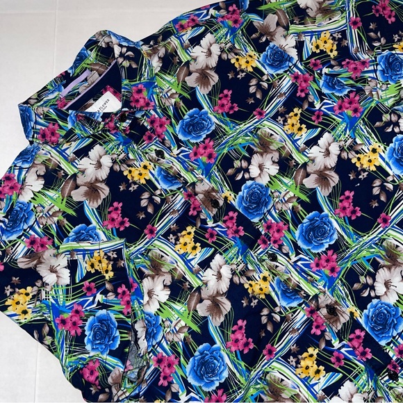 Denim & Flower Ricky Singh Shirt Mens Medium Button Up All Over Flowers - Picture 1 of 8